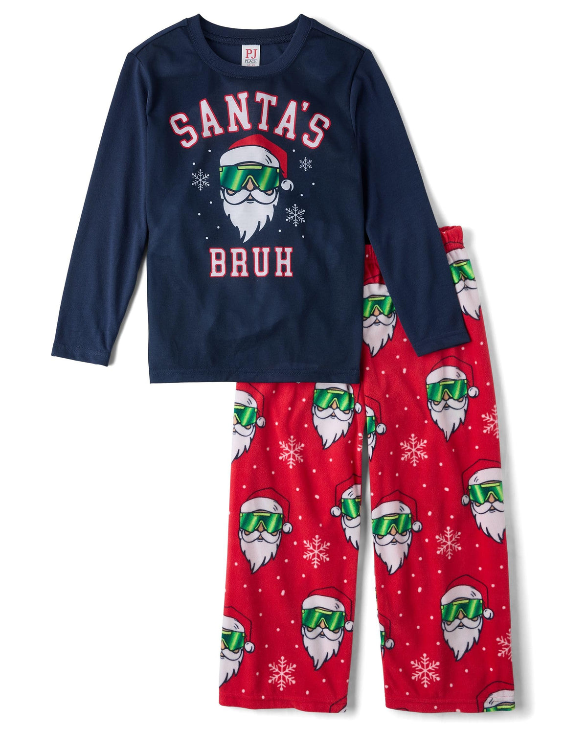 The Children's Place Family Matching Holiday Long Sleeve Pajama Sets, Fleece