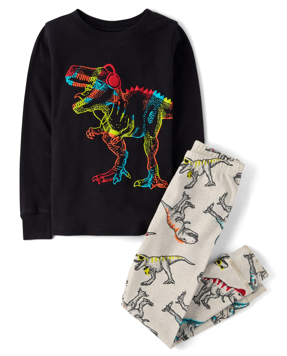 The Children's Place Boys' 100% Snug Fit Cotton Long Sleeve Top and Pants,2-piece Pajama Sets