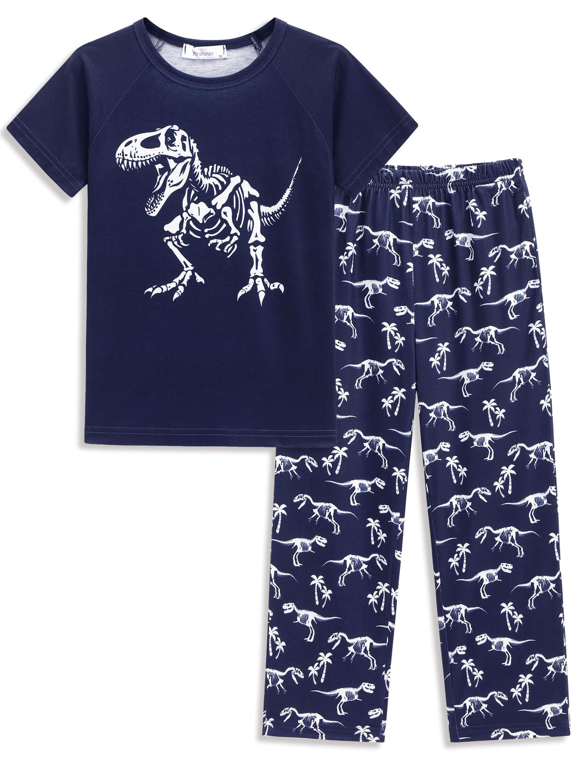 Arshiner Boys Pajamas Short Sleeve Long Pants 2 Piece Pajama Set for Boys