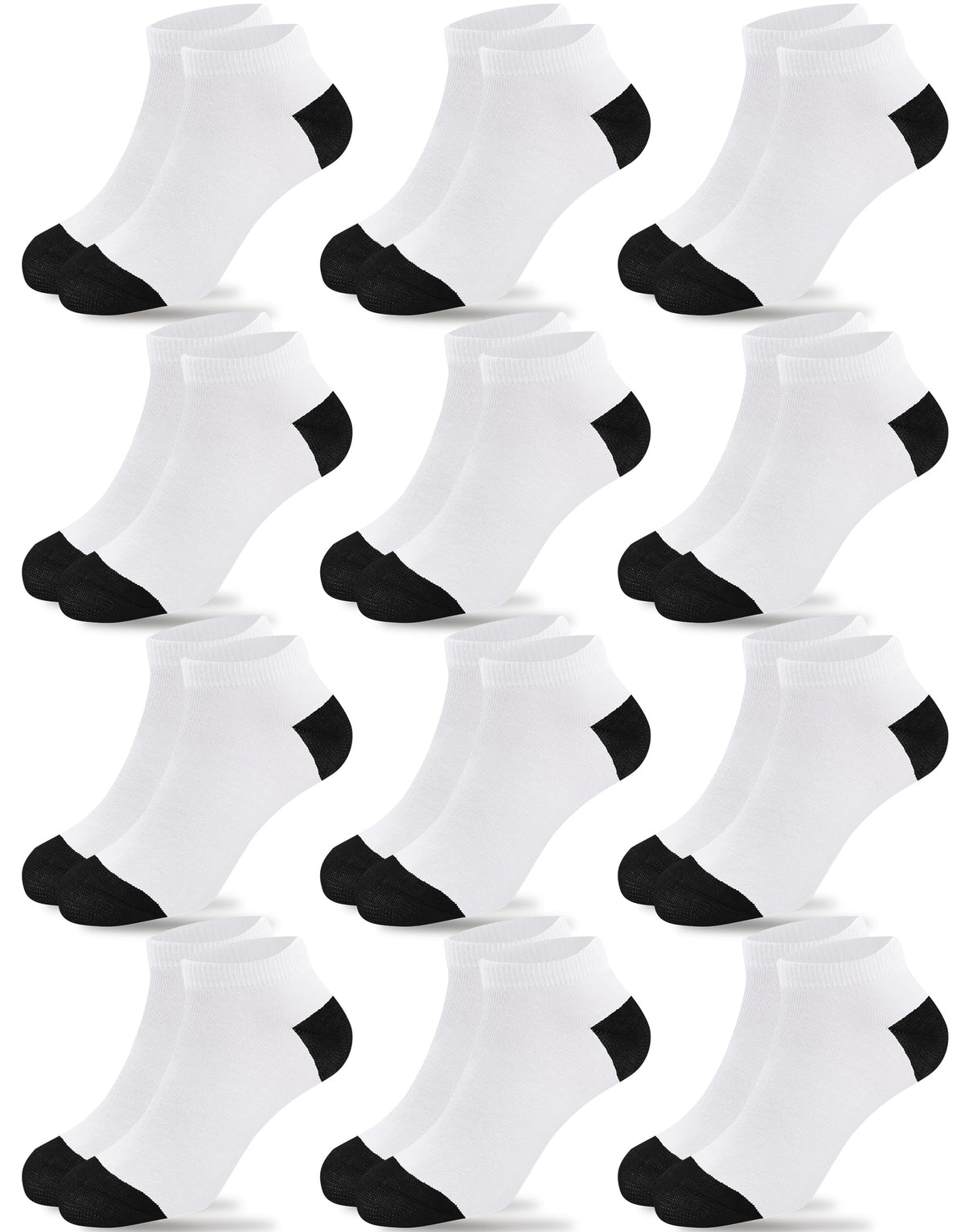 Duufin 12 Pairs Kids Socks Boys Girls Unisex Low Cut Ankle Socks for Kids