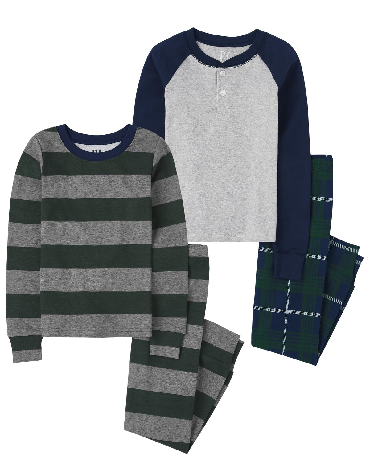The Children's Place Boys' 100% Cotton Long Sleeve Top and Pants,2 Piece Pajama Set