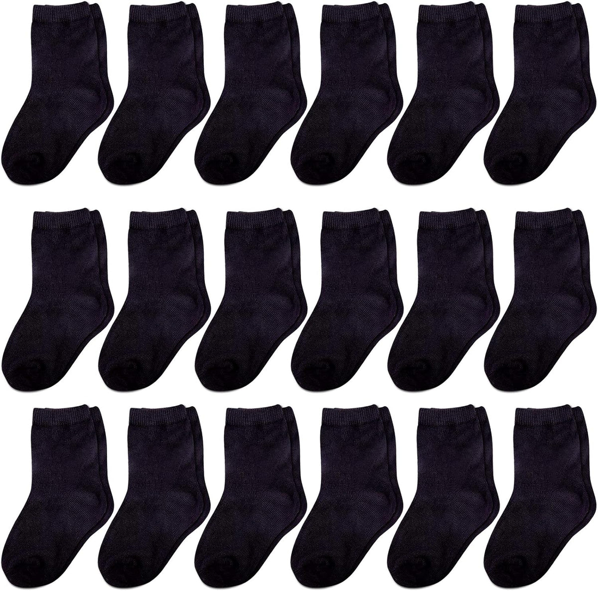 Duufin Toddler Socks 18 Pairs Crew Socks for Toddler Kids Unisex Boys Girls
