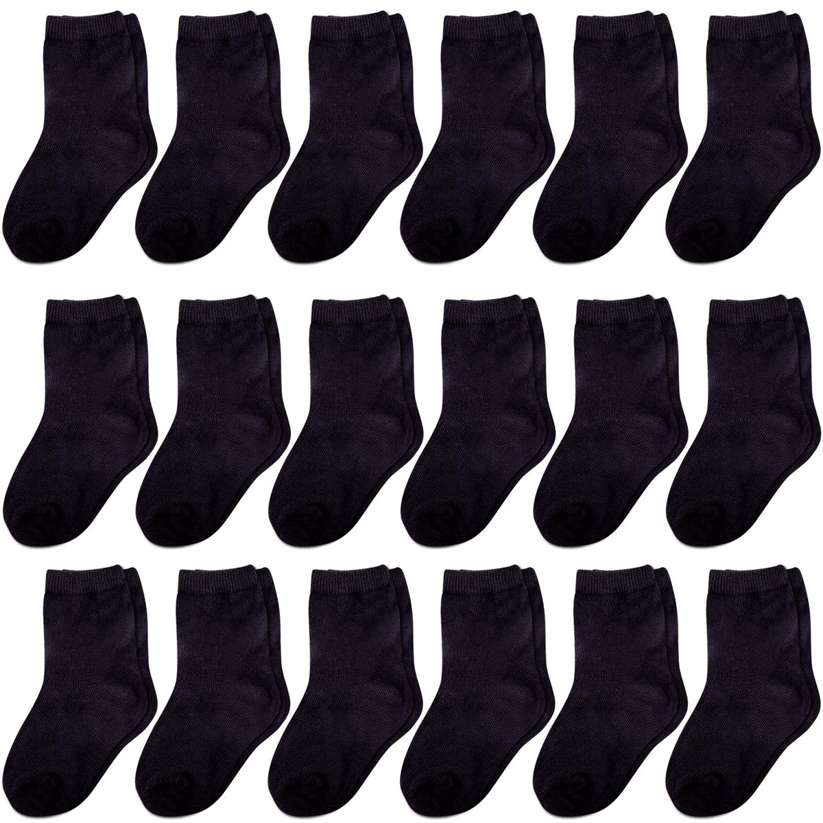 Duufin Toddler Socks 18 Pairs Crew Socks for Toddler Kids Unisex Boys Girls