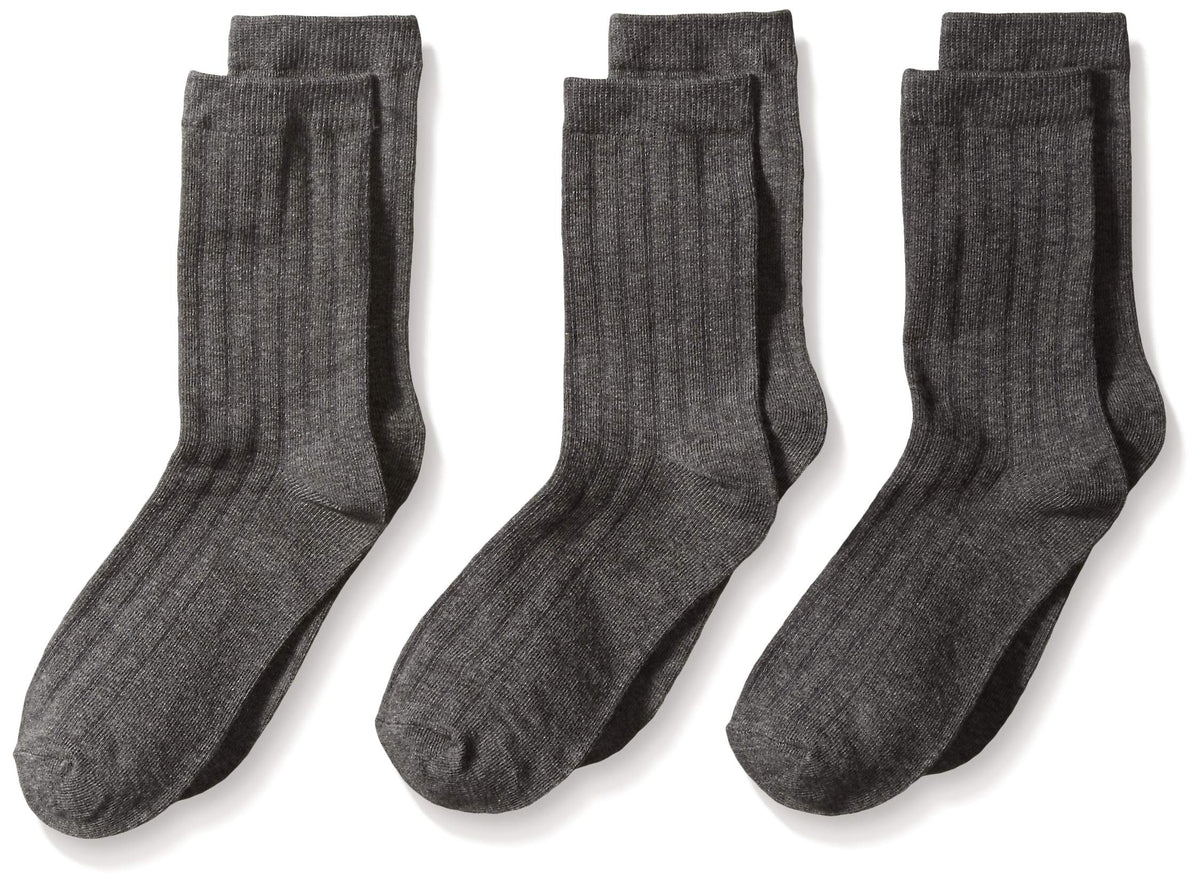 Jefferies Socks Boys 8-20 Rib Crew Socks 3 Pair Pack
