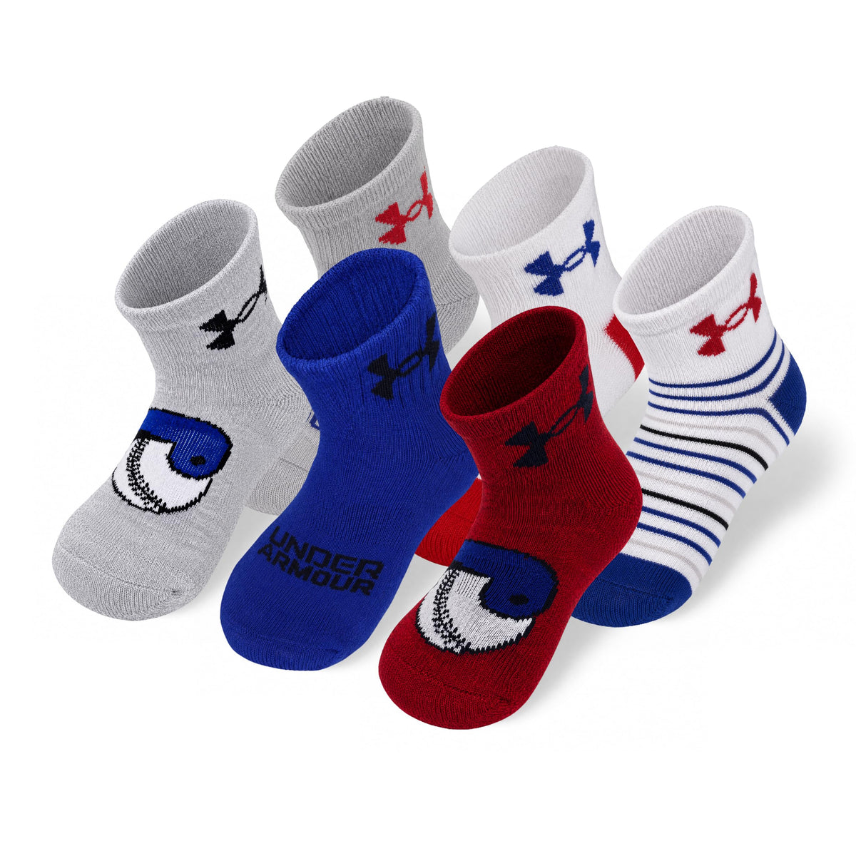 Under Armour boys Multi Pack Essential Quarter Sock