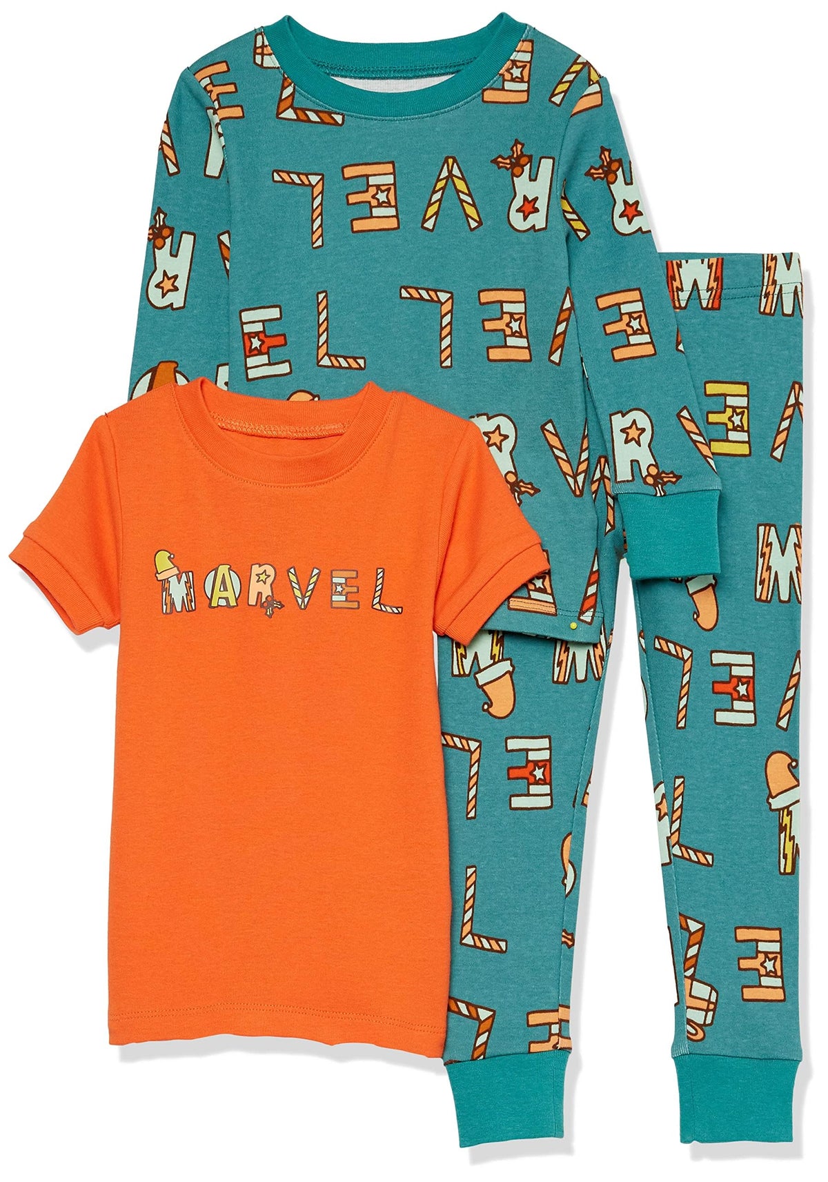 Amazon Essentials Disney | Marvel | Star Wars Boys and Toddlers' Snug-Fit Cotton Pajamas Sleepwear Sets for Toddler