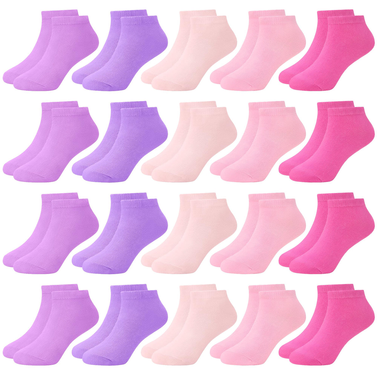 20 Pairs Toddler Socks for Kids Boys Ankle Low Cut Sock 1-14 Years