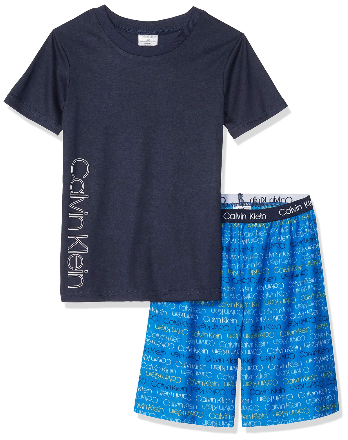 Calvin Klein Boys' 2 Piece Sleepwear Top and Bottom Pajama Set Pj