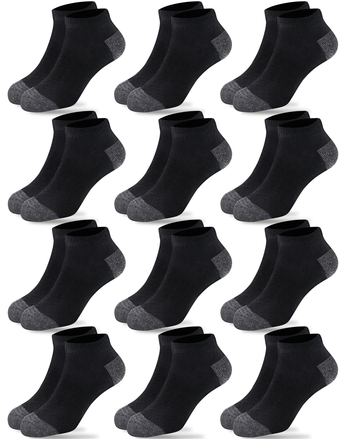 Duufin 12 Pairs Kids Socks Boys Girls Unisex Low Cut Ankle Socks for Kids