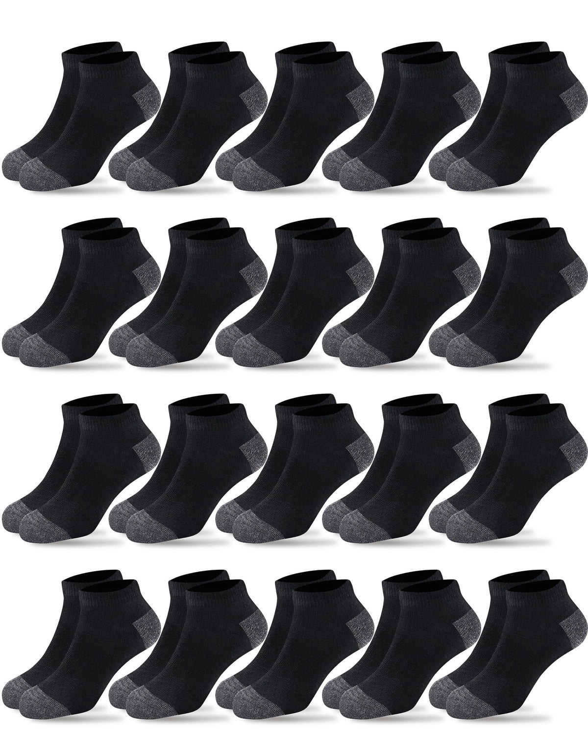 Duufin Kids Socks 20 Pairs Ankle Socks for Kids Boys Girls 4-15 Years Old
