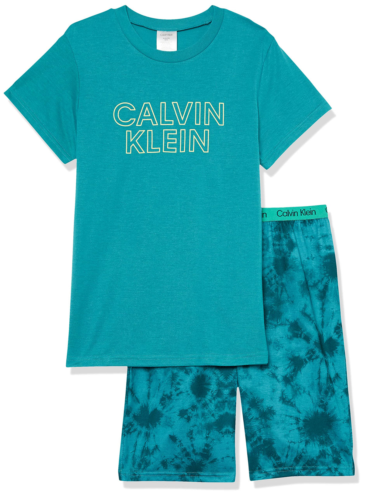 Calvin Klein Boys' 2 Piece Sleepwear Top and Bottom Pajama Set Pj