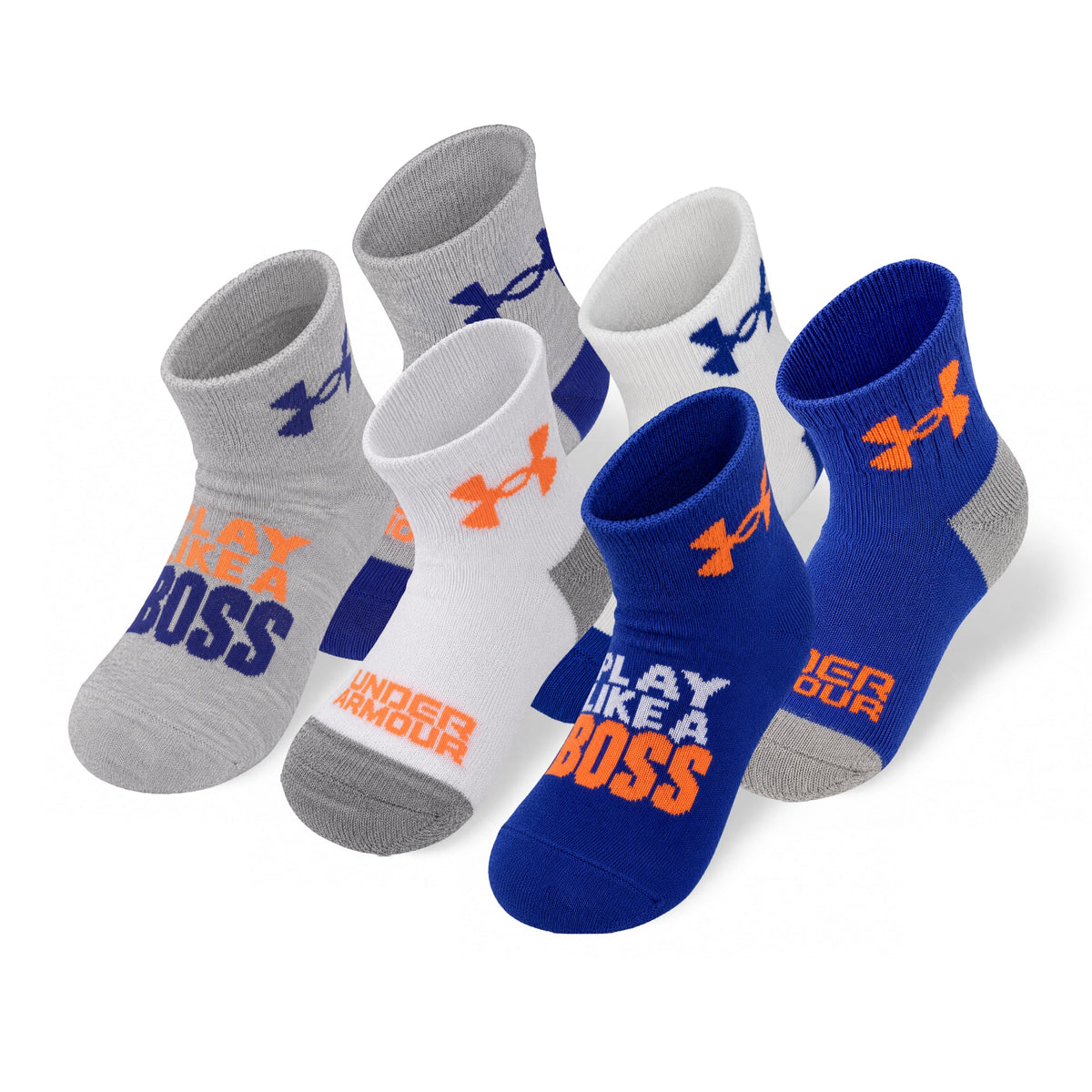 Under Armour boys Multi Pack Essential Quarter Sock