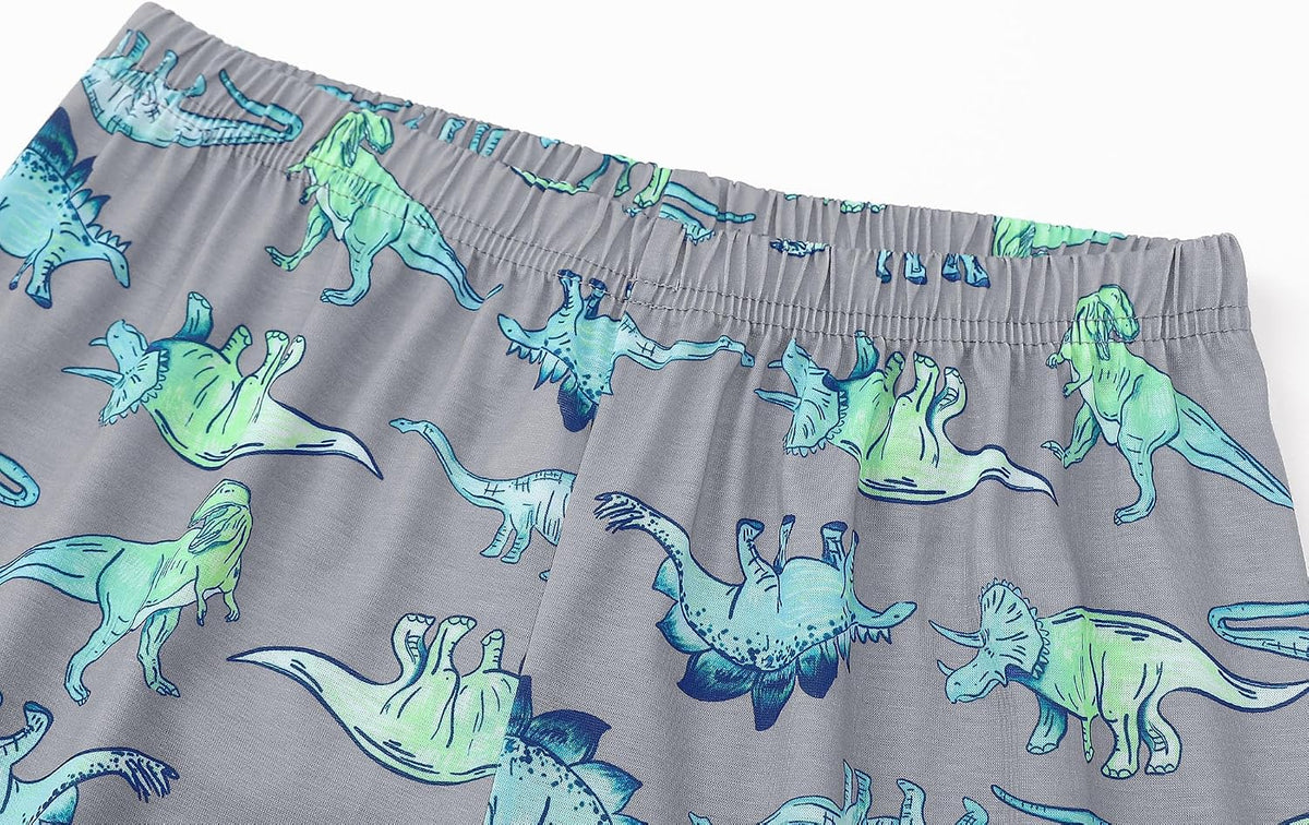Tebbis Boys Pajamas Novelty Prints Button-Up Short Sleeve Set Size 6-18