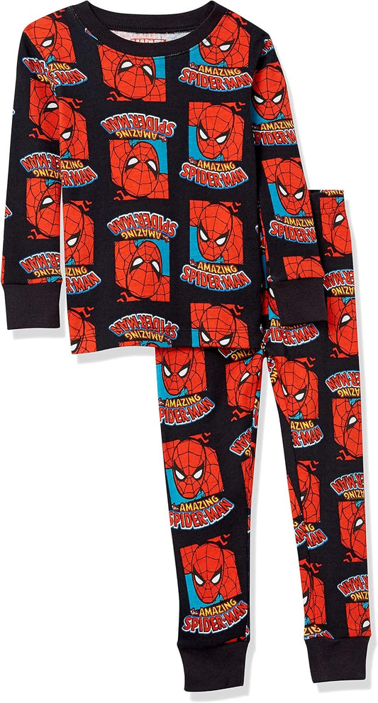 Amazon Essentials Disney | Marvel | Star Wars Boys and Toddlers' Snug-Fit Cotton Pajamas Sleepwear Sets for Toddler