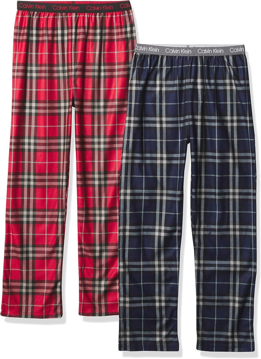 Calvin Klein Kids Boys' Super Soft Brushed Micro Pajama Pant 2-Pack