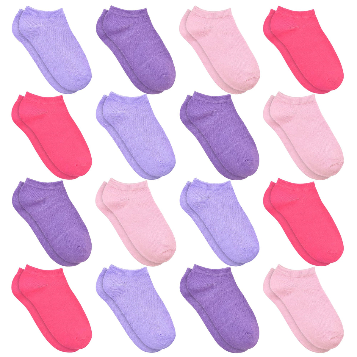 Toddler Socks, 16 Pairs Low Cut Ankle Socks for Kids (1-14 Years)