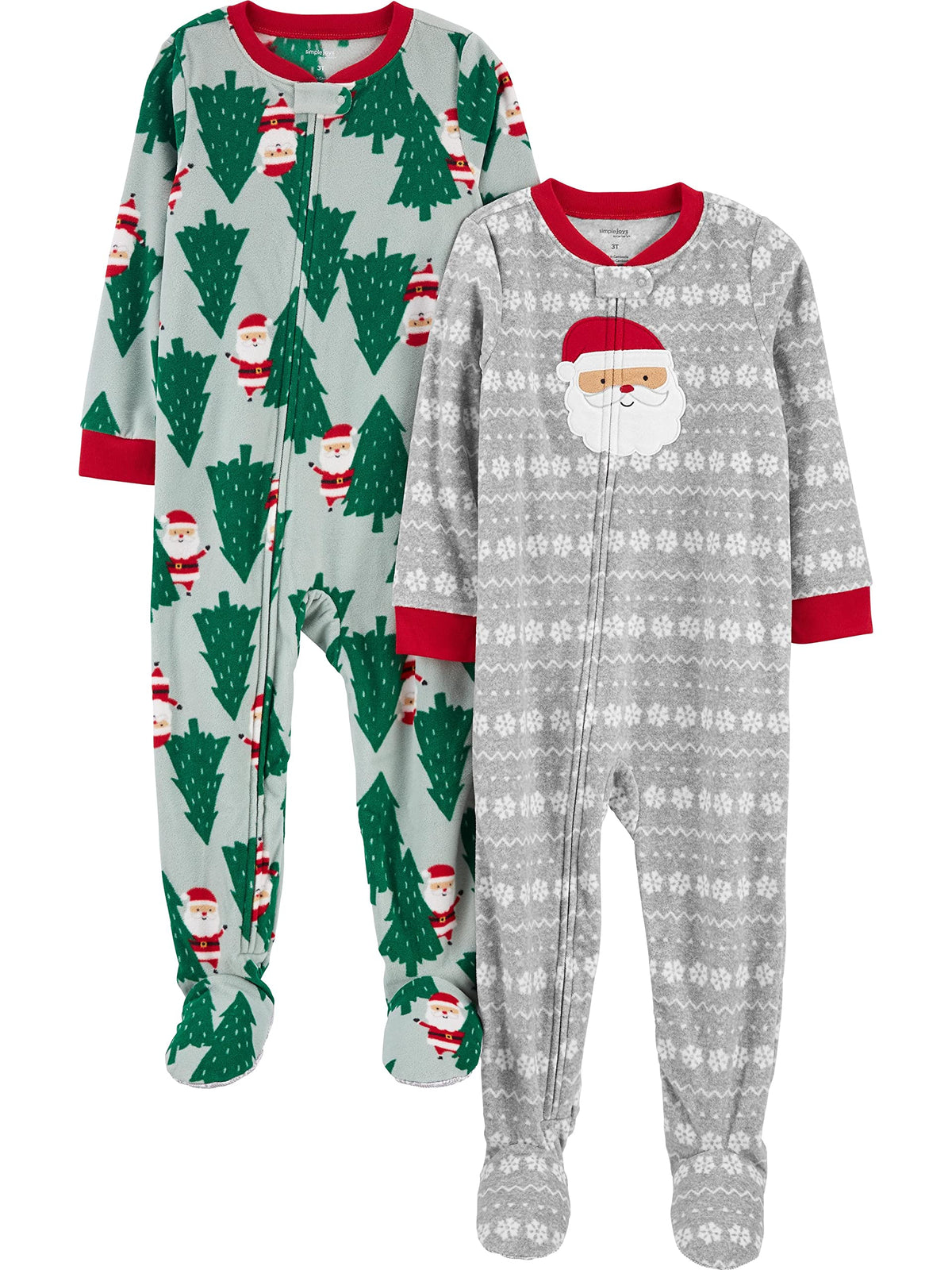 Simple Joys by Carter's Unisex Child Holiday Loose-fit Flame Resistant Fleece Footed Pajamas