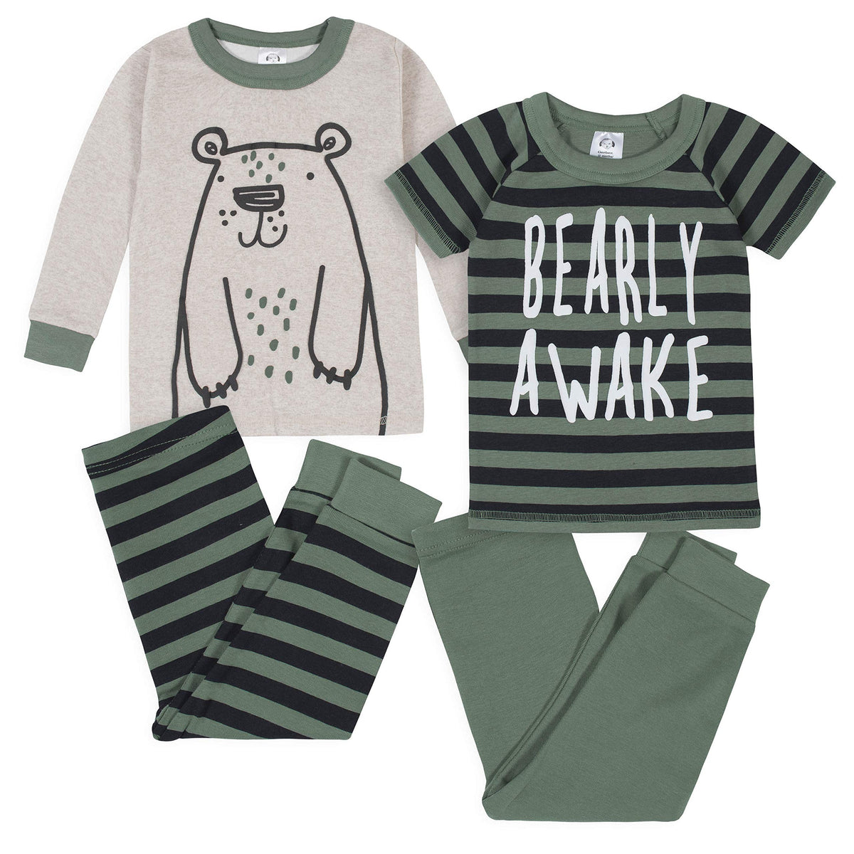 Gerber Baby Boys 4 Piece Pajama Set