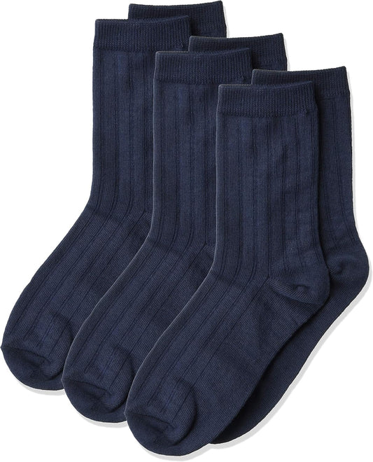 Jefferies Socks Boys 8-20 Rib Crew Socks 3 Pair Pack