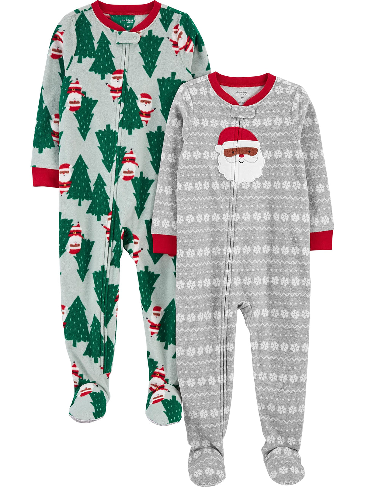 Simple Joys by Carter's Unisex Child Holiday Loose-fit Flame Resistant Fleece Footed Pajamas