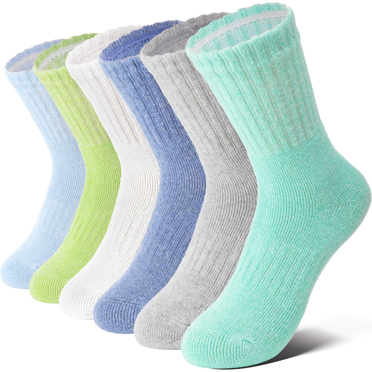 Anlisim Kids Merino Wool Hiking Socks for Boys Girls Toddlers, 6 Pairs