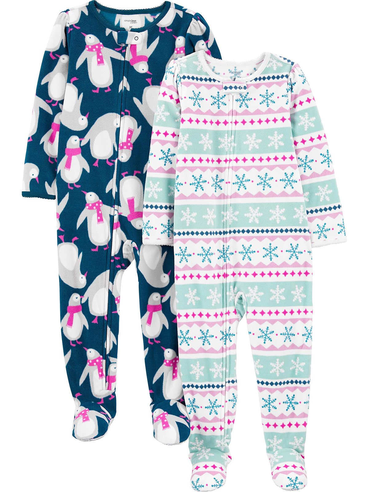 Simple Joys by Carter's Unisex Child Holiday Loose-fit Flame Resistant Fleece Footed Pajamas