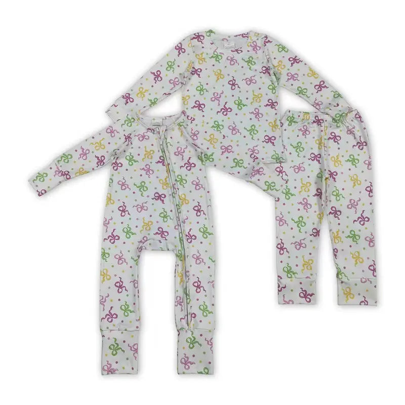 Toddler Boys' 2-Piece Mardi Gras Print Pajama Set - Long-Sleeve, Warm Kids' Sleepwear for 0-3m, 12-18m, 2t, Soft Fabric, 3-6M