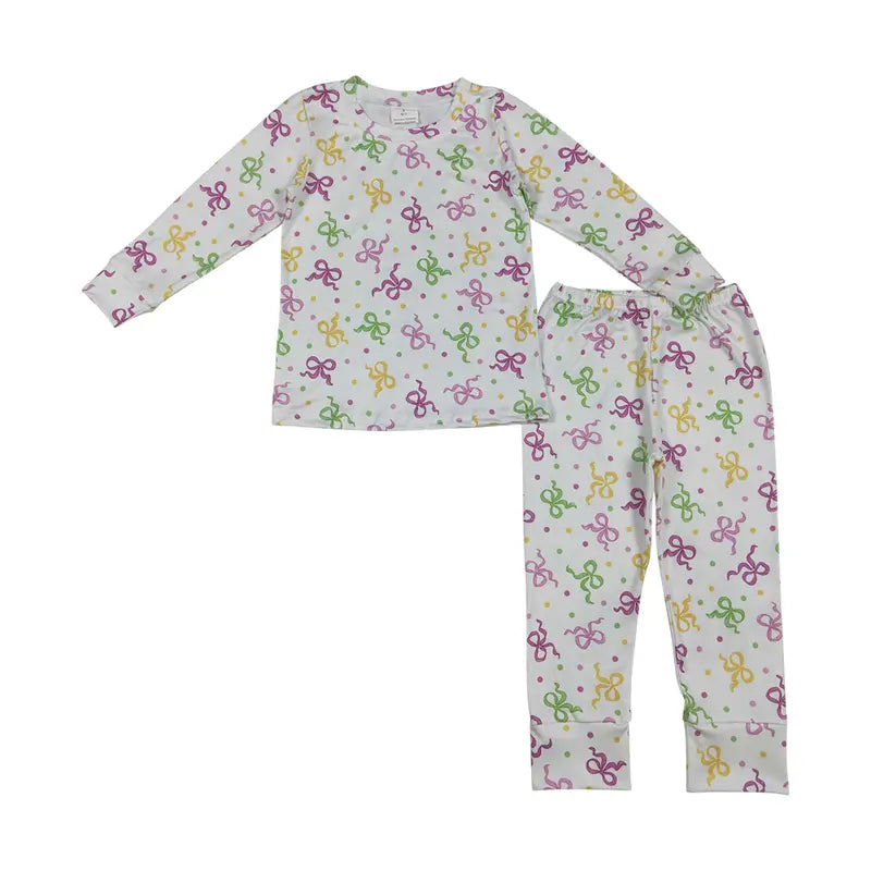 Toddler Boys' 2-Piece Mardi Gras Print Pajama Set - Long-Sleeve, Warm Kids' Sleepwear for 0-3m, 12-18m, 2t, Soft Fabric, 3-6M
