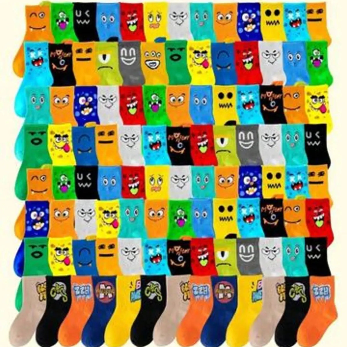 Kids' Mid-Calf Socks, Cute & Fun Patterns, College Style, Breathable & Soft, Suitable for All Seasons, Unisex, Ages 1-16, Teen Socks, 5/10 Pairs, Casual Stylish Socks, Youth Socks